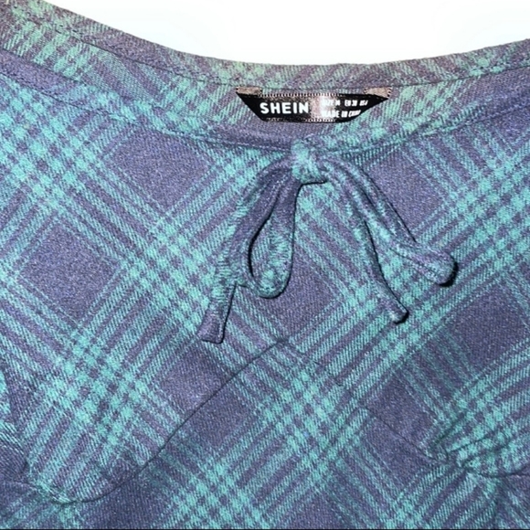 SHEIN Flannel Plaid Dress Medium - Picture 3 of 12